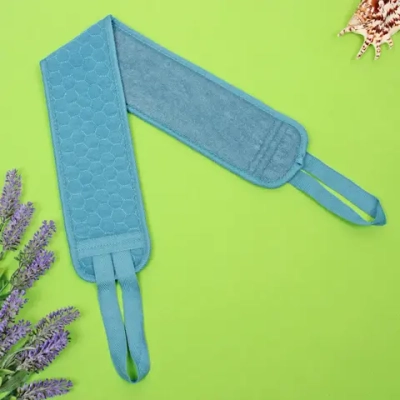 Мочалка для тела «Premium - Laguna», цвет лазурно - серый, 9*82см