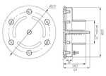 Форсунка донная 120 мм Xenozone 2" НР под плитку нержавеющая сталь AISI-304 (ФП.122.3)