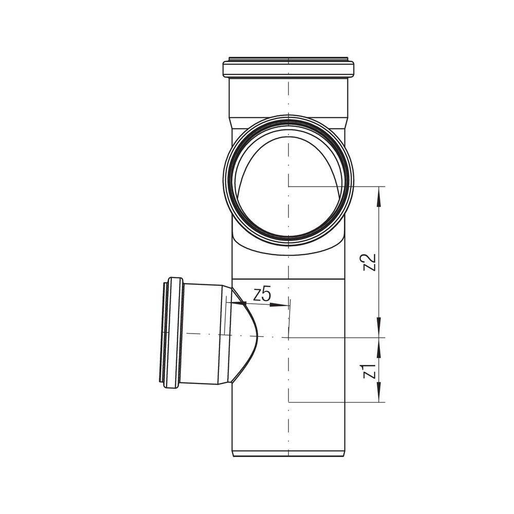 Двухплоскостная крестовина REHAU правая 110/110/75 (11026771002)