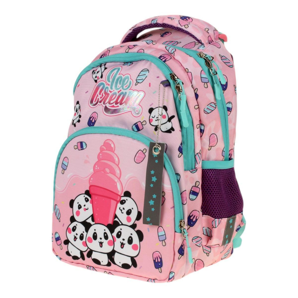 Ранец Джоли с анатом. спинкой "Панды" 36*27*21 см. 2 отд., 1 карман, боковые карманы (Luris)