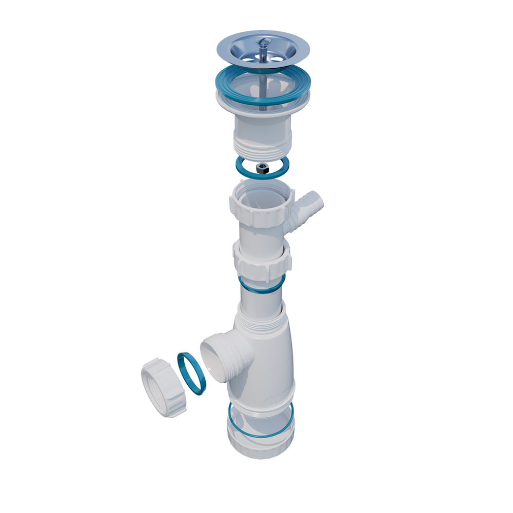 Сифон 1 1/2*40 с носиком BS4000W ИНКОПЛАСТ (винт М6*80)