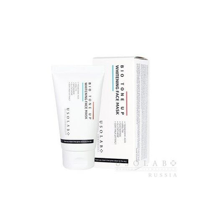 USOLAB Маска для выравнивания тона кожи, 50 мл. | Bio Tone Up Whitening Face Mask