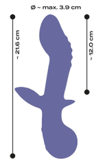 Сиреневый вибратор AWAQ.U Vibrator 02 - 21,6 см. (Цвет: синий)