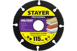 Диск отрезной по дереву для УШМ Stayer MultiCut (36860-115)