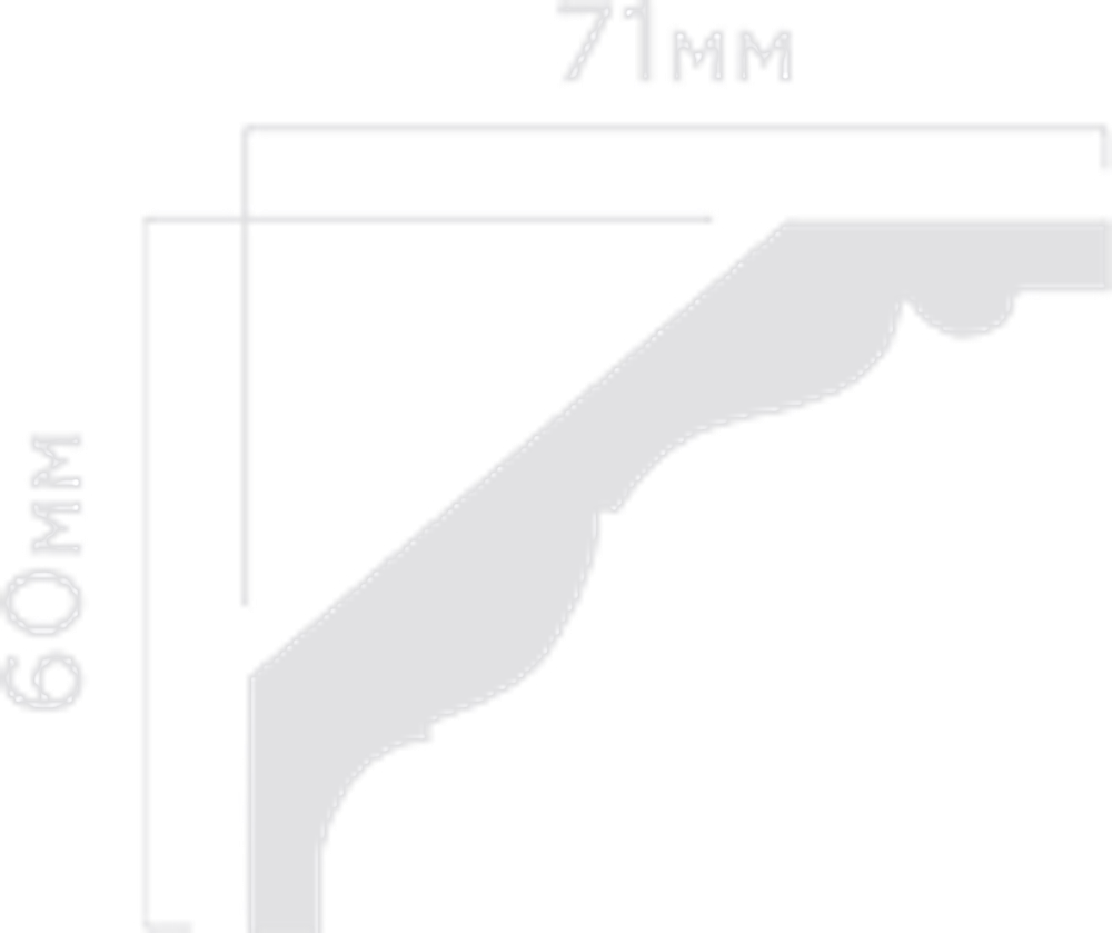 Карниз HiWood, 60x71 мм
