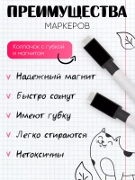 Магнитные маркеры на водной основе стираемые