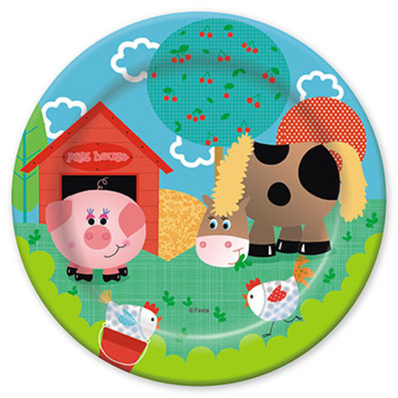 Тарелка Забавная ферма 17 см. 6 шт.