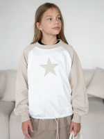 Свитшот для девочки осенний с завязками