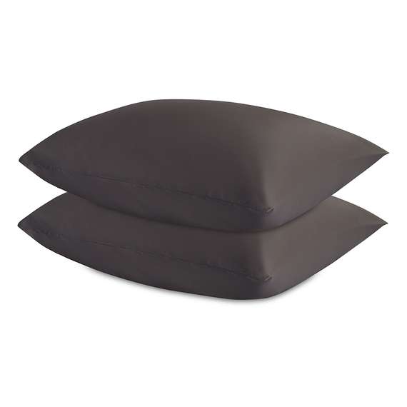 Набор наволочек из премиального сатина темно-серого цвета из коллекции essential, 50х70 см