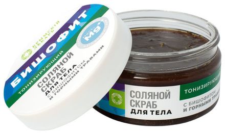 Бишофит Скраб соляной для тела "Тонизирующий" с горными травами