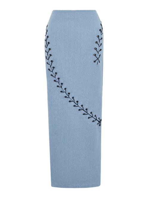 Юбка макси со шнуровкой