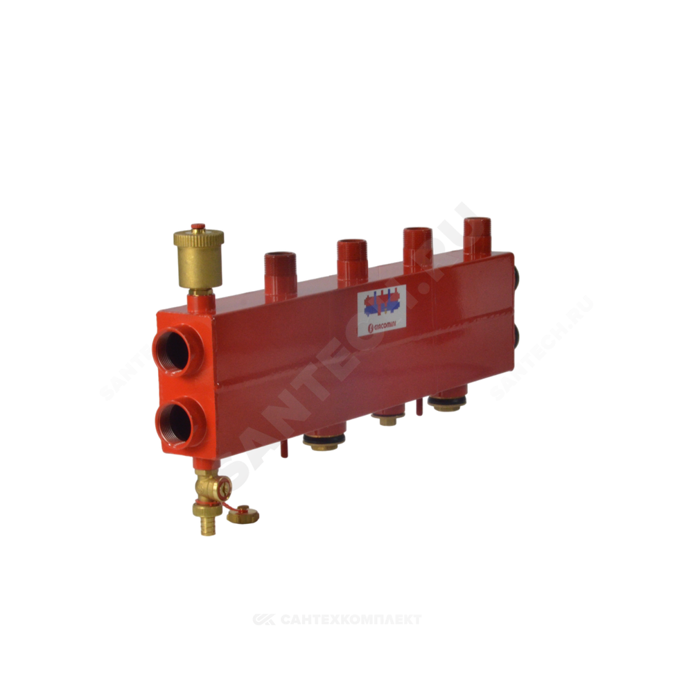 Коллектор котельной сталь 1 1/4" ВР на 3 контура 1" НР R586SEP Giacomini R586SEY03