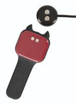 Черный вибромассажер простаты с нагревом и ротацией Prostate Plug - 14,5 см. (Цвет: черный)