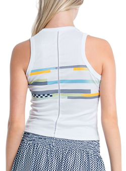 Женский топ теннисный Lucky in Love Cool Urbana Finish Line Tank - white