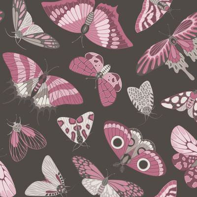 Бабочки кофейно-розовые