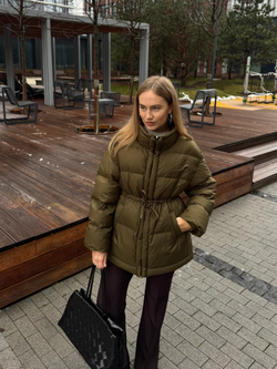 Пуховик Brunello миди изумруд