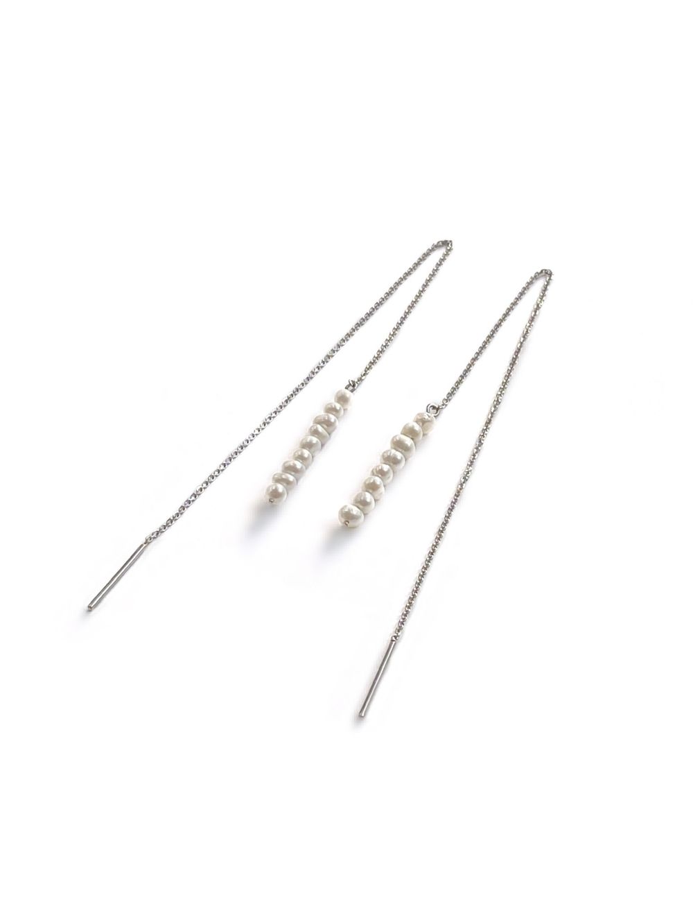 Серьги-протяжки Base Pearl с культивированным жемчугом