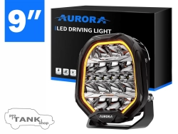Фара светодиодная AURORA 9″ 270W c подсветкой корпуса (ДХО) Янтарный + Белый 1 шт.