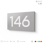 Номер на дверь 146, табличка на дверь для офиса, квартиры, кабинета, аудитории, склада, серый 120х70 мм, Айдентика Технолоджи