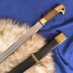 Боевая шашка Казачья двудолая с резьбой, образца 1881 г.