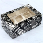 Упаковка для капкейков с окном Cook Book (6 ячеек ) 25*16*10 см