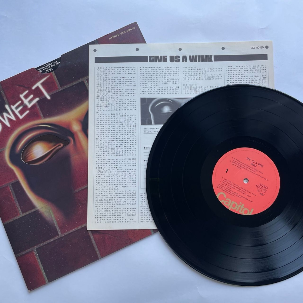 Винтажная виниловая пластинка LP Sweet Give Us A Wink (Япония 1976) (Без Оби)