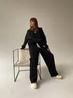 Брюки One Two Wide Sweatpants черные