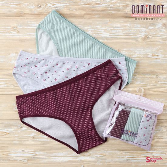 Трусики женские DOMINANT 55000-184, FULL BRIEF, 3 шт. в уп.