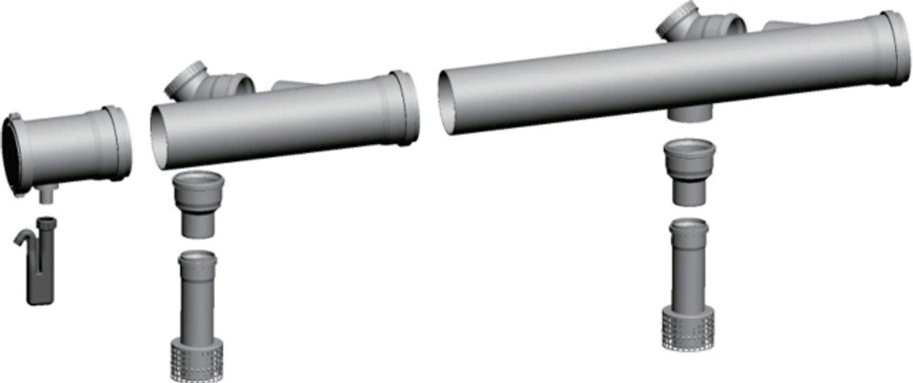 Wolf Дымоход Базовый комплект дымовых труб DN110/160 для каскада для подачи воздуха для горения из помещения, для CGB-50