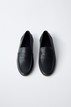 ZARA КЛАССИЧЕСКИЕ ТОПСАЙДЕРЫ, МОРСКОЙ СИНИЙ