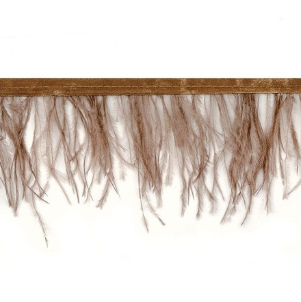 Кант Перо страуса шир.11см светло-коричневый/col.51