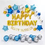 Набор шаров (16"/41 см) Мини-Надпись "Happy Birthday", Золото