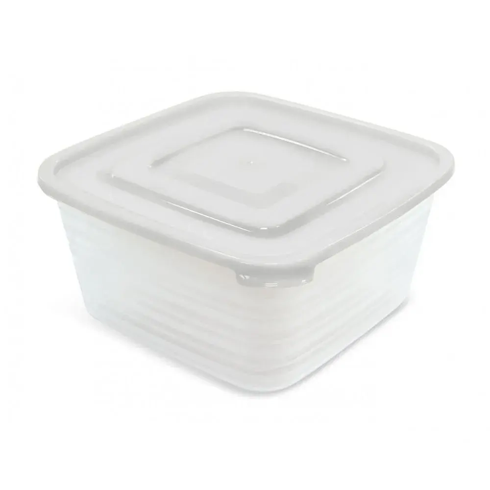 Контейнер для продуктов квадратный (СВЧ) Унико набор 0,45л, 0,9л, 1,4л (комплект 24 шт)
