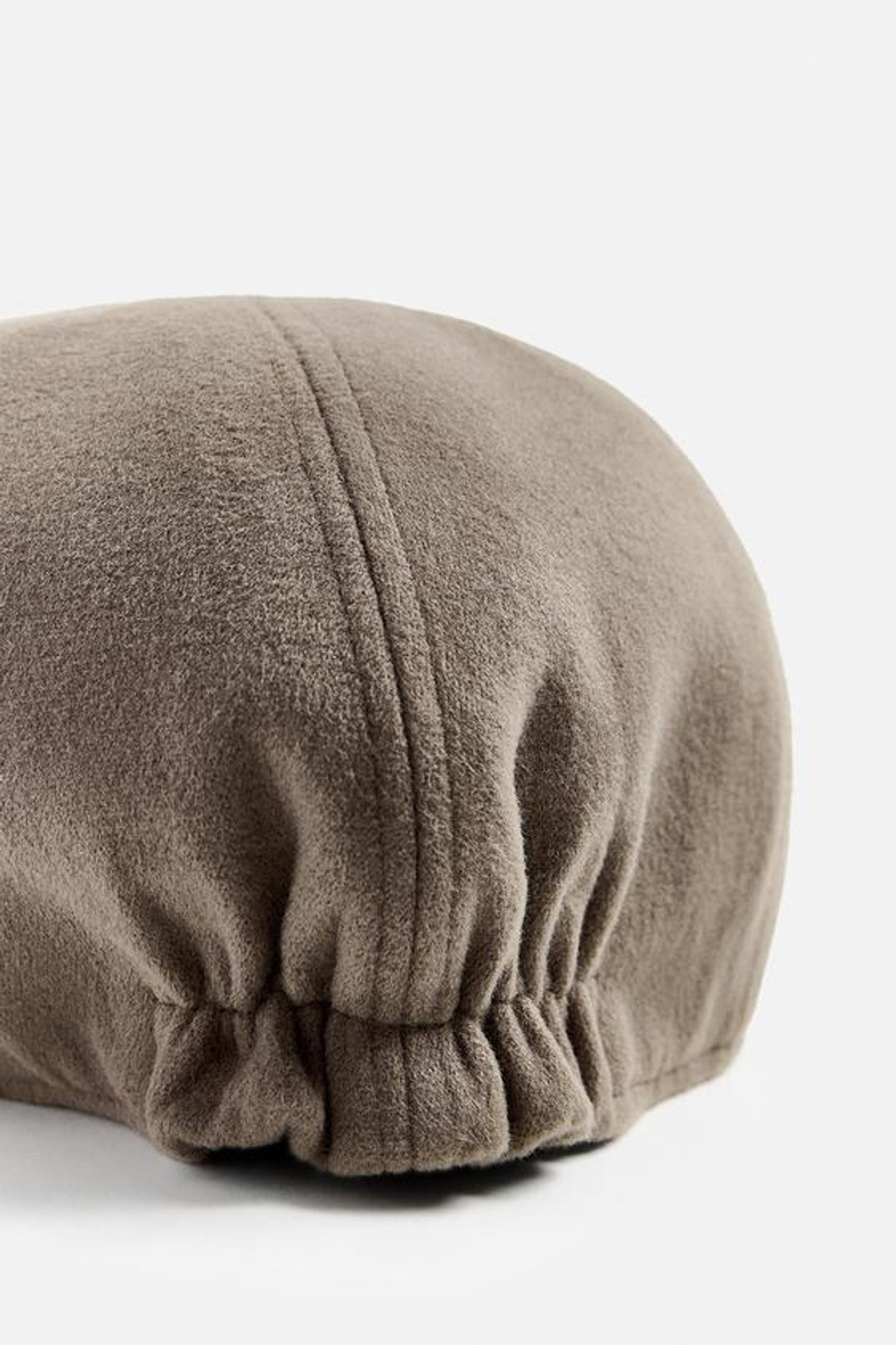 ZARA ПЛОСКАЯ ФЛАНЕЛЕВАЯ КЕПКА, ТЕМНО-КОРИЧНЕВЫЙ