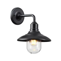 4965/1W NATURE ODL22 713 черный/стекло Ландшафтный настен.светильник E27 1*60W IP44 CAMPA
