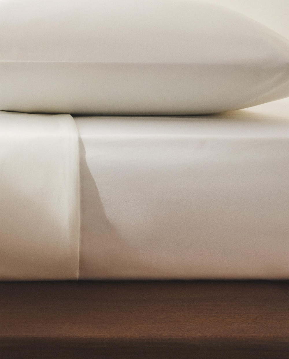 Простыня на резинке Zara Home перкаль, хлопок 100%, однотонный, 0020/900