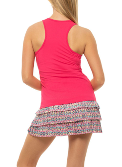 Женский топ теннисный Lucky in Love Pretty in Ink Baseline Tank w/ Bra - shocking pink