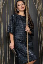 Платье Елена (черный блеск) П11918 LT Collection