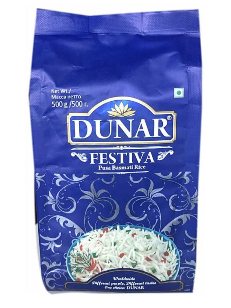 Рис Dunar Басмати Festiva шлифованный 500 г