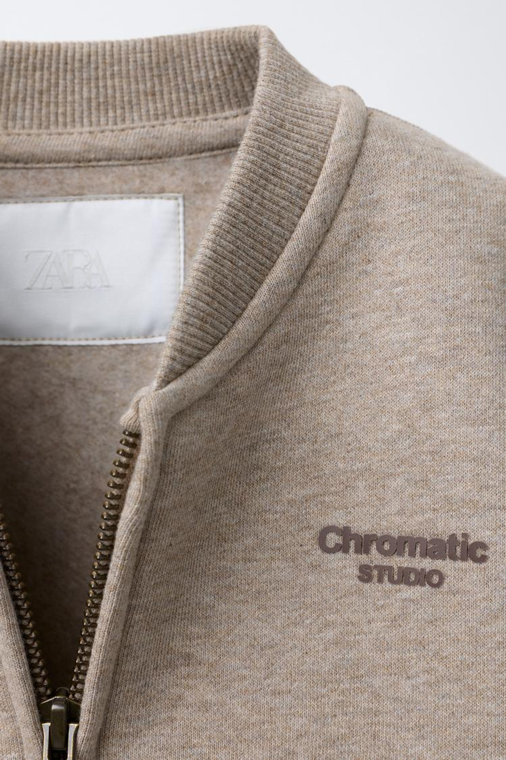 ZARA ТОЛСТОВКА С КРУГЛЫМ ВЫРЕЗОМ, ПЕСОЧНЫЙ МЕЛАНЖ