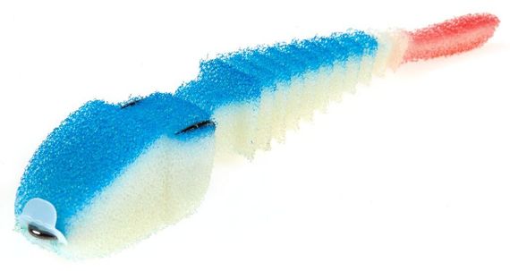 Приманка поролоновая 3D Ex WORM WBlue 12см под офсетный крючок № 1/0, 2/0, 3/0