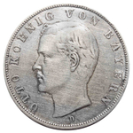 3 марки. Король Отто. (D) Германия-Бавария. 1909 год. Серебро. VF-XF