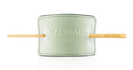Balmain Hair Couture Заколка кожаная зеленая с тиснением Лимитированная Коллекция
