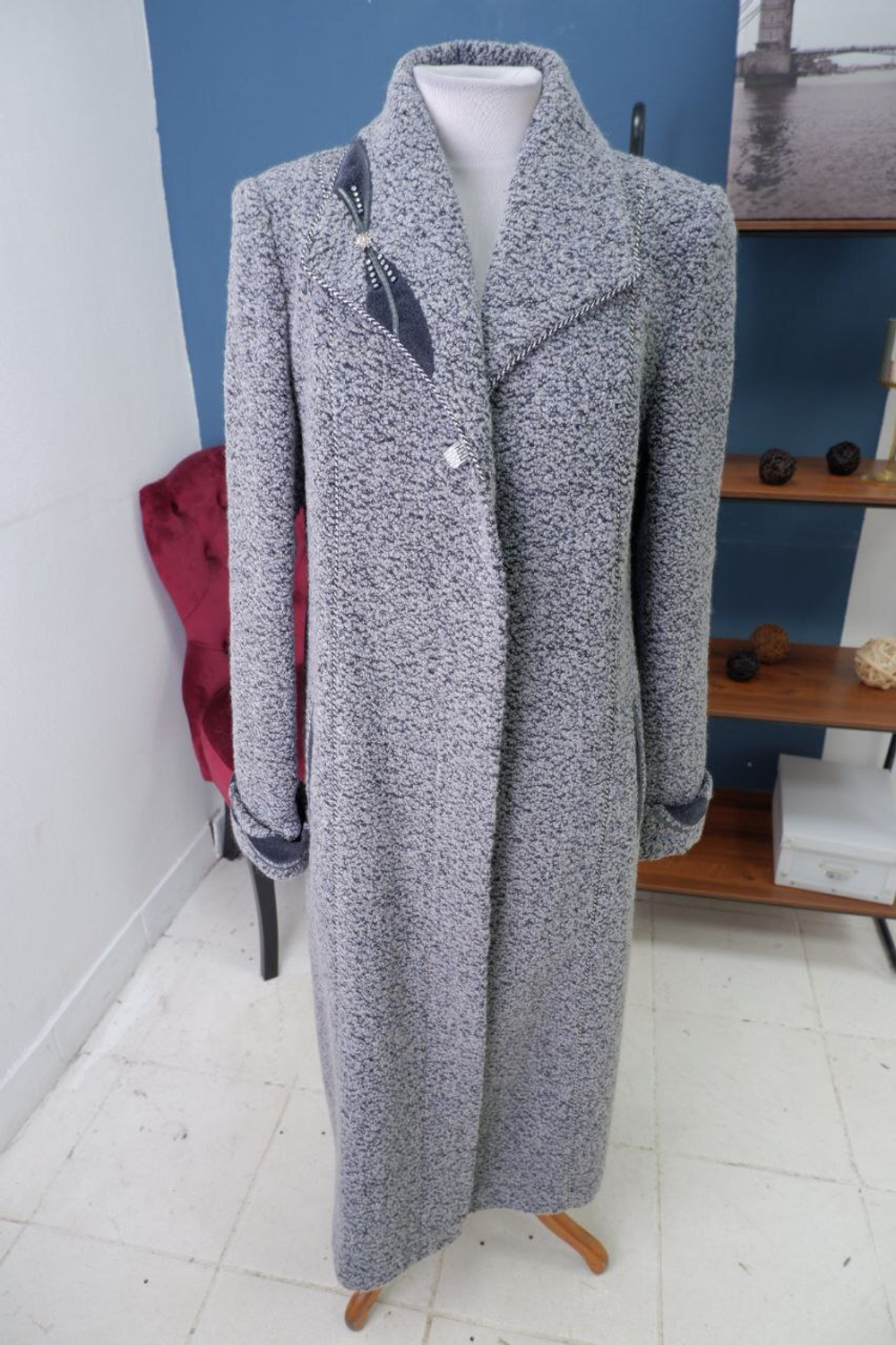 Пальто Алекса серое 48 размер