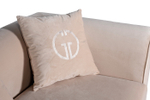 Диван Garda Decor Люцерн (Lucerne) трехместный велюр бежевый 230*86*75 см