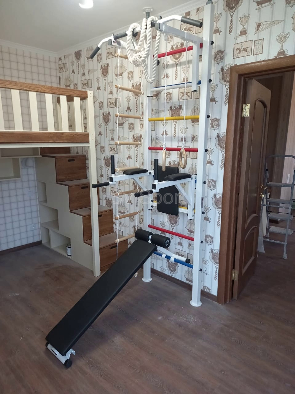 Монтаж шведской стенки Sv Sport враспор