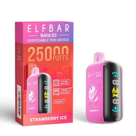 ELF BAR RAYA D3 - Strawberry Ice (5% nic)