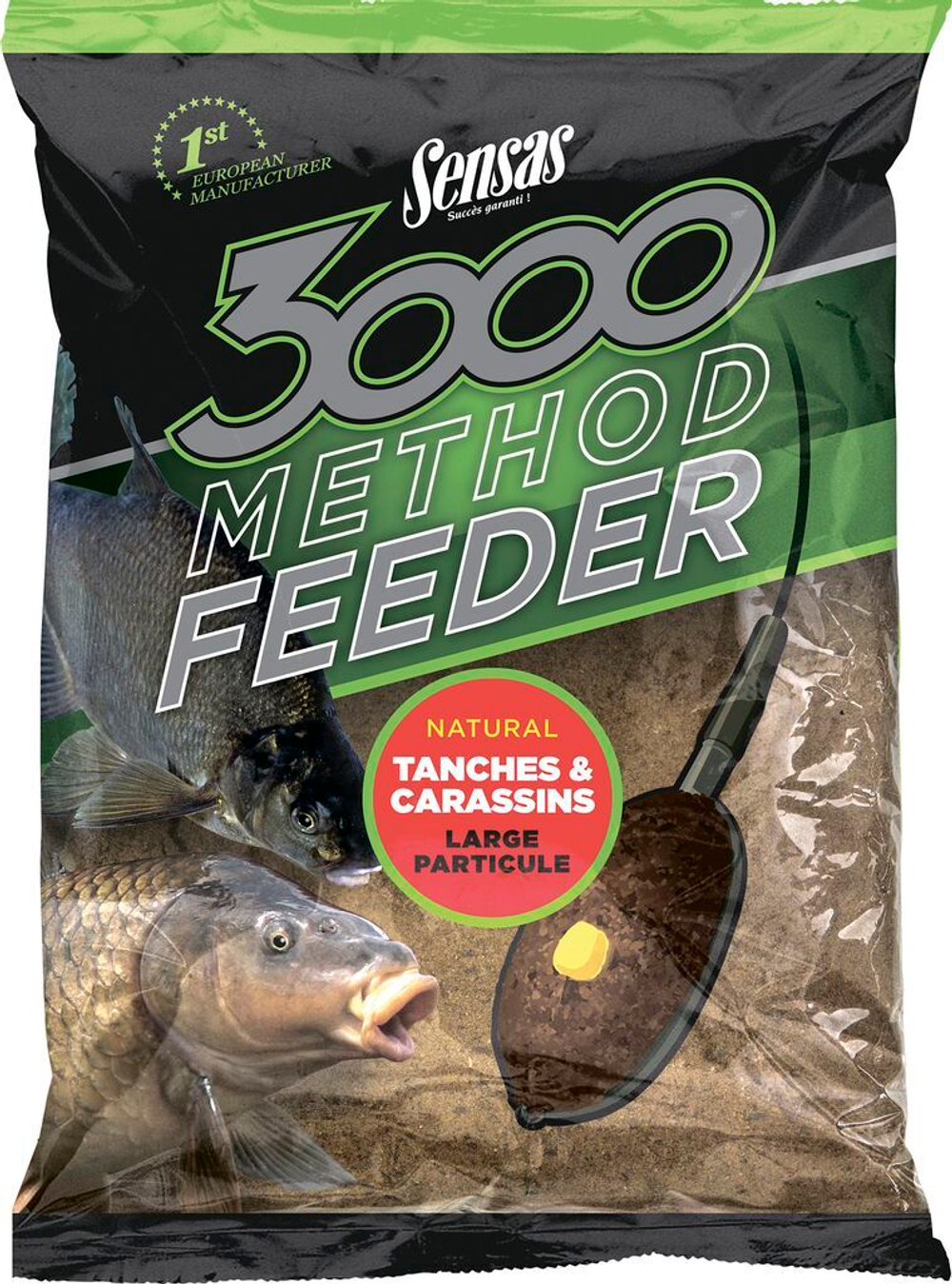 Прикормка Sensas 3000 Method Feeder TENCH & CRUCIAN CARP 1кг