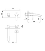LEMARK Серия MARS. Смеситель для умывальника встраиваемый – LM3526C
