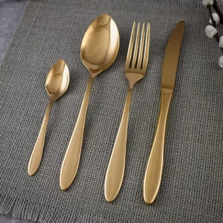 Набор столовых приборов 24 предмета на 6 персон Cristema Colombo золотой